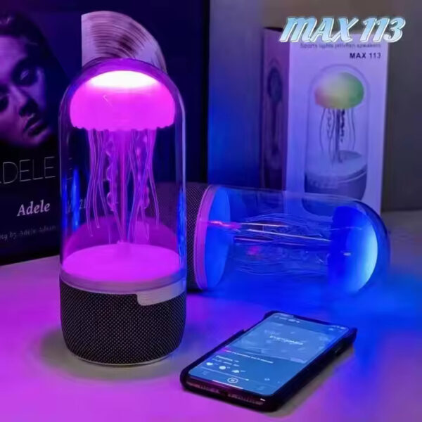High Quality Dancing Jellyfish Speaker Lamp | 1500mAh | Colorful Night Light | MAX113 - Image 2