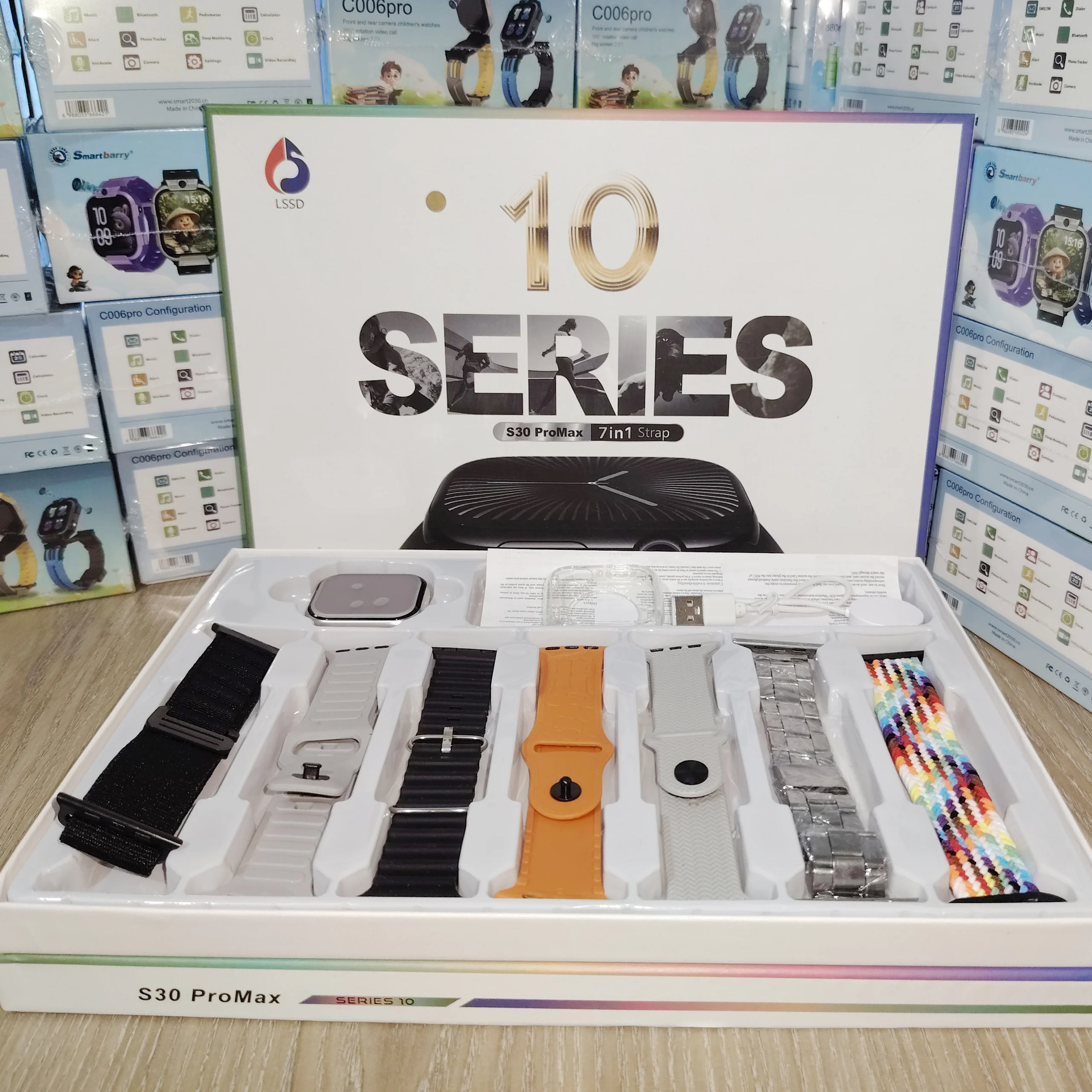S30 Promax Series 10 Smart Watch – 7 Straps - Image 2